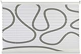 Plissee - Weiß - Taupe - 80 x 210 cm - Klemmträg