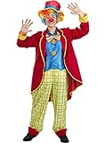 Funidelia | Clown Kostüm für Herren ▶ Clowns, Zirkus - Kostüm für Erwachsene & Verkleidung für Partys, Karneval & Halloween - Größe M - L - R