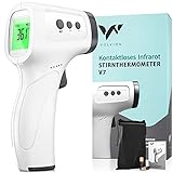 VOLVION® V7 Fieberthermometer kontaktlos - Infrarot Thermometer für schnelles Fiebermessen an der Stirn - auch für Kinder & Babys geeig