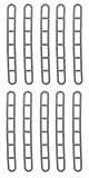 10 Stück Leiter-Abspannelemente für Vorzelte extra stark, robust, hohe Sturm- und Windbeständigkeit (22,5cm 6-Loch)