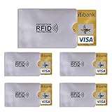 5X RFID Schutzhülle Blocker NFC Datenschutz Abschirmung EC Karte Kreditkarte - Forma Block