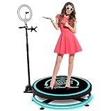 360 Spin Camera Booth, 360 Photo Booth Machine With Rotating Selfie Platform 360 Spin Camera Video Booth For Wedding Birthday Parties Event (Size:80cm,Color:Standard packaging)