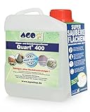 AGO® Quart 400 Grünbelag Entferner I Chlorfrei & Säurefrei I 2L Flechten & Algen Entferner Reiniger-Konzentrat für 400
