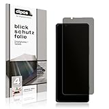 dipos I Sichtschutz-Folie matt kompatibel mit Sony Xperia 1 IV Blickschutzfolie Display-Schutzfolie Privacy-Filter (Kleiner als das Glas, da Dieses gewölbt ist)