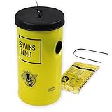 SWISSINNO Wespenfalle - inkl. Lebensmittel-Köder - Giftfrei, Wiederwendbar, Umweltfreundlich. Sicher für Kinder + Haustieren. Made in EU. Mit aktiver Bienenschutz. 1x F