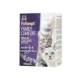 Felisept Family Comfort Starter-Set im Mehrkatzenhaushalt (Verdampfer + Flakon 45ml) - Beruhigungsmittel für Katzen - Katzen Beruhigungsmittel natürliche Katzenminze - Entspannungsmittel fü