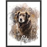 Dein Haustier als personalisiertes Portrait/Hund, Katze, Pferd, etc./ als Poster, Leinwand oder gerahmtes Bild/einzigartiges Geschenk (Poster, 20x30 cm)