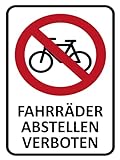 Ontrada Blechschild 30x40cm gewölbt Fahrräder abstellen verboten S
