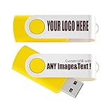 500 Stück Individuell Personalisiert USB Stick 32GB Werbeartikel Mit Firmen Logo Druck - USB 3.0 Gelb