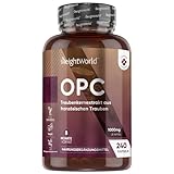 OPC Traubenkernextrakt - 240 Stücke - 1000mg Extrakt je Kapsel - 8 Monate Vorrat - 95% OPC - Aus französischen Weintrauben - WeightW