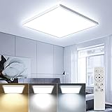 OTREN LED Deckenleuchte Dimmbar 36W, Modern Deckenlampe mit Flach mit Fernbedienung, 30CM Badezimmer Lampe für Wohnzimmer Schlafzimmer Kinderzimmer Küche Büro Flur, IP44, 3240LM, Q