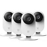 YI Überwachungskamera WLAN IP Kamera mit Bewegungsmelder Innen Nachtsicht 2 Way Audio App für Handy/PC Home Camera Monitor für Home Security/Baby/Pet Lokal Cloud Speicherung (080p-4er Set)