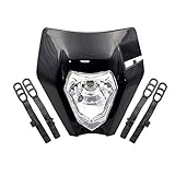 Rous Motorrad Scheinwerfer Lampe Off Road Scheinwerfer Maske für 125 150 250 300 350 450 500 EXC XCW EXC-F 2017 2018 Schw