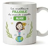 Mugffins Tassen Personalisieren mit Spruch für PATENTOCHTER/PATENKIND - Auf Französisch - Tu Meilleur du Monde - 11 oz / 330 ml - Individuell Anpassbar Geschenk