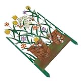 FUNOMOCYA Gartenzaun Pflanzendekor Tier Rasenkanten aus Eisen Einfassungszaun für Blumenbeete Hofzaun Hofeinfassungsgrenze DIY-Zaun Garten Pflanzenzaun gemalt der Zaun Rand schmücken c30