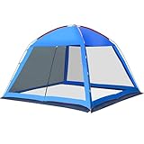 CAMPMORE Abgeschirmtes Campingzelt, 3,6 x 3,6 m, 8 Personen, wetterfest, abnehmbar, Campingzelt, Sichtschutz, Pavillons für Terrassen, Outdoor-Ak