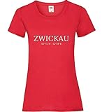 Zwickau Koordinaten Frauen Lady-Fit T-Shirt Rot XS