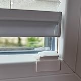 Klebeplatten für Plissees mit Spannschuh - Befestigung zum Kleben ohne zu Bohren - Klemmfix Alternative - Universelle Kompatibilität - Einfache Montage an PVC und Alu Fenster - Made in Germany