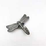 Türbeschläge, mattsilberne Hakengriffe, künstlerisch, kreativ, Libelle, Kleiderhaken, Kleiderbügel, Zinklegierung, Haken, Schrank, Heimdekoration (Color : Matte Silver Color)