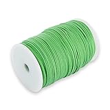 Auroris 100m Rolle Baumwollband rund 1mm Farbe: grü