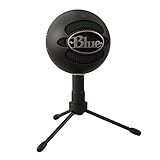Blue Snowball iCE USB-Mikrofon für Aufnahmen, Streaming, Podcasting, Gaming auf PC und Mac, Kondensatormikrofon mit Nierenkapsel, Verstellbarer Tischständer, Plug 'n Play - Schw