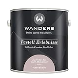 Wanders24 Pastell Erlebnisse (2,5 Liter, Abendlicht) edelmatte Wandfarbe - Feine Farben - in 90 Farbtönen - Wandfarbe Altrosa - Made in Germany