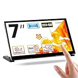 LUCKFOX 7inch HDMI Portable Touch Screen with Stand for Raspberry Pi 5, 1024x600Pixel IPS LCD Display for Raspberry Pi Screen 5-Point-Touch Second Screen for Laptop Portable Touchscreen Plug and Play