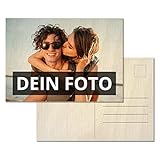 PhotoFancy® - Personalisierte Holzpostkarte mit eigenem Foto - Grußkarte aus Holz g