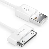 deleyCON 0,5m 30-Pin USB Kabel Dock Connector Sync-Kabel Ladekabel Datenkabel Kompatibel mit iPhone 4s 4 3Gs 3G iPad iPod - Weiß