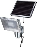 Brennenstuhl LED Strahler SOL/LED Leuchte für außen mit Bewegungsmelder und Solarpanel (Solarlampe IP44, horizontal und vertikal schwenkbar, inkl. Akku, 350lm, 8 x 0,5W)