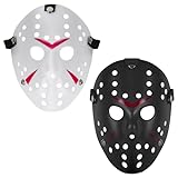 PanBeiQi 2 Stück Halloween Kostüm Maske für Horror Cosplay Masken Weihnachten Maskerade Party Masken.Horror Hockey Mask