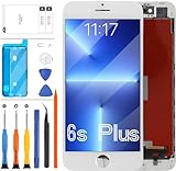 Ersatz-LCD-Bildschirm für iPhone 6S Plus A1634 A1687 A1690 A1699 14 cm (5,5 Zoll) LCD-Display, Touchscreen-Digitalisierer, Montage-Reparaturteile mit kostenlosen Werkzeug-Kits (weiß)