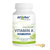 APOrtha® - Vitamin A 8.000 IE (2.400 µg) - 120 vegane Kapseln, hochdosiert und leicht zu schlucken, aus Retinylacetat, allergenfrei, vegan, g
