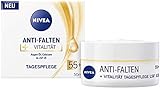 NIVEA Anti-Falten + Vitalität Tagespflege  LSF 15 55+ (50 ml), Gesichtscreme mit Argan Öl und Calcium, Tagescreme mildert Linien und Falten sichtb