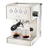 Solis Espressomaschine Barista Gran Gusto 1014 - Siebträgermaschine - Tassengröße programmierbar - Dampf-/Heißwasserdüse - 58 mm Profi-Siebhalter - E