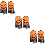 Toyvian 6 Stück Orangefarbene Halloween Kürbis Maskenkostüme Für Erwachsene Kürbis Kindermaske Requisiten Gesichtsmaske Kleidung Grimasse Kopfbedeckung Skelettkostüm Plastikmask