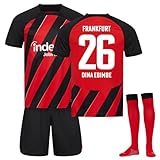Frankfurt 23/24 Neue Saison Hause/Auswärts Fußball Trikots Shorts Socken Set für Kinder/Erwachsene,Fussball Jersey Trainingsanzug für Junge H