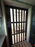 ENHEN Falttür Innentür mit Falttürflügel und Griff, Wärmegedämmtes Dusch-/Küchen-Raumteilergitter, Schienensystem Aus Aluminiumlegierung, Inkl. Montagematerial(74cmx203cm/29.1inx80in)