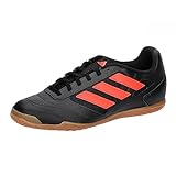 adidas Herren Super Sala 2 Fußballschuhe (Indoor), Core Black Bold Orange Gum4, 47 1/3 EU