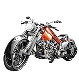 PLEX Technik Motorrad für Harley, 436 Teile Bauset, Technic Motorrad Modell Kompatibel mit Lego T