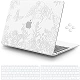 iCasso Kompatibel mit MacBook Air 13 Zoll Hülle 2022, 2021-2018 Release A2337 M1 A2179 A1932 Retina Display Touch ID, Kunststoff-Hartschale + Tastaturabdeckung + Display