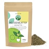 Zitronenmelisse Tee 125g von Alpi Nature, Tee lose, Zitronenmelisse getrocknet, Melissenblätter zur Zubereitung von Melissentee und Lemon b