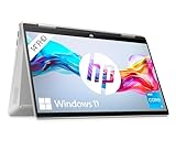 HP Pavilion x360 2-in-1 Laptop |14' FHD IPS-Touchscreen | Intel Core i3-1215U | 8 GB DDR4 RAM | 512 GB SSD | Intel UHD Graphics| QWERTZ Tastatur | Windows 11 Home | Silb