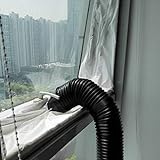 NO LOGO LIU-Shun-BAO 4m Air Lock Fensterdichtungs-Stoff-Plattendichtung for Mobile Klimaanlagen Klimaanlagen Wasserdichtes, weiches Zuhause Flexib