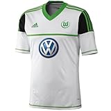 adidas VFL Wolfsburg Kinder Trikot Away weiß grün Jersey 2012/2013 152