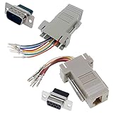 Fivetwofive 10-Teiliger Modularer DB9-Auf-RJ45-Adapter, DB9-Auf-RJ45-Buchse-Ethernet-Adapter, Langlebig, Einfache I