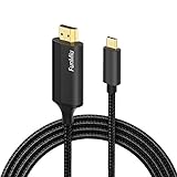 USB-C-auf-HDMI-Kabel, 1,8 m, Typ C auf HDMI-Adapter, 4K Thunderbolt 3 auf HDMI-Kabel, kompatibel mit MacBook Pro, MacBook Air, iPad Pro, Samsung S20/Note10/S10, HuaWei Mate 30/20/P30/20 (schwarz)