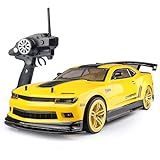 UNbit 2.4GHz 4WD Konfiguration mit Scheinwerfern RC Drift Racing Cars, 1/10 Scale Remote Control Race Cars, RC Street Off Road Fast Hobby Grade RC Drifting Trucks for Adults and Kids,2 Battery