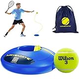 MOVEMATE Tennis-Trainer Set mit Wilson® Tennisball | innovatives Ballspiel für Draußen, im Garten, im Park für Kinder & Erwachsene | inkl. Transporttasche & Übung