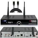 OCTAGON SF8008 UHD 4K Supreme Twin Sat Receiver + NONIC HDMI Kabel, 2X DVB-S2X Tuner, E2 Linux & Define OS, mit PVR Aufnahmefunktion, M.2 M Key, Gigabit LAN, Sat to IP, Kartenleser, WiFi WLAN